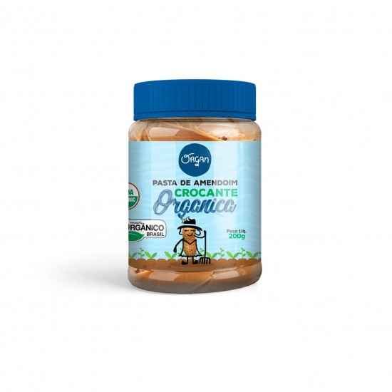 Pasta de Amendoim Crocante Orgânica 200g - Organ Alimentos