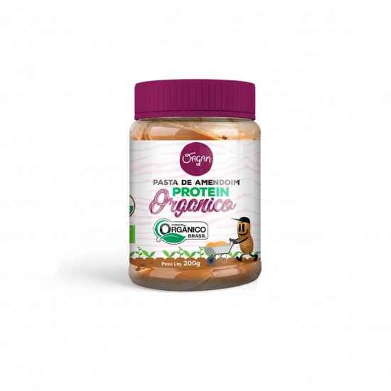 Pasta de Amendoim Protein Orgânica 200g - Organ Alimentos