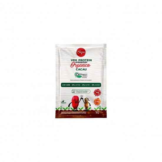 Sachê Veg Protein Amendoim Cacau Orgânico 40g - Organ Alimentos