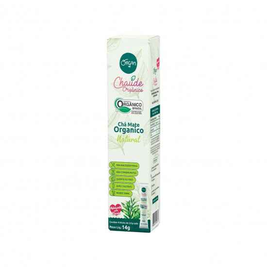Chá Mate Orgânico Natural Stick 4x3,5g - Organ Alimentos