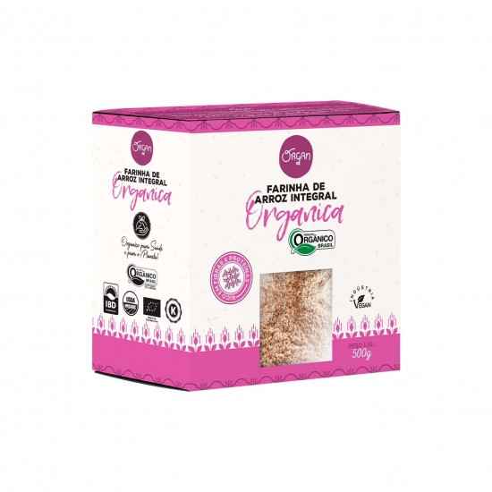 Farinha de Arroz Integral Orgânico 500g - Organ Alimentos