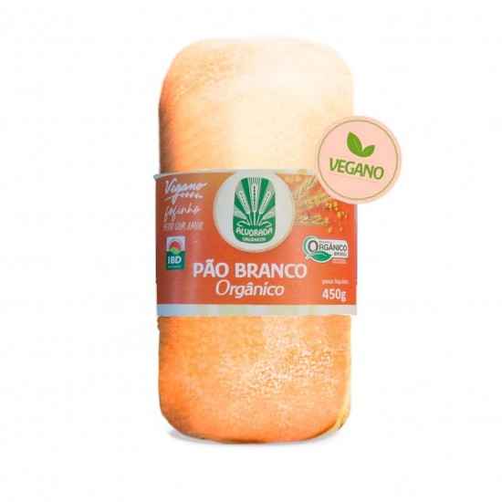 Pão Branco Orgânico Vegano 450g - Alvorada