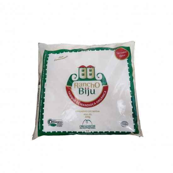 Farinha de Mandioca Crua Orgânica 500g - Rancho Biju