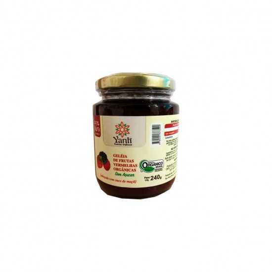 Geleia de Frutas Vermelhas Orgânicas Sem Açúcar 240g - Yanti