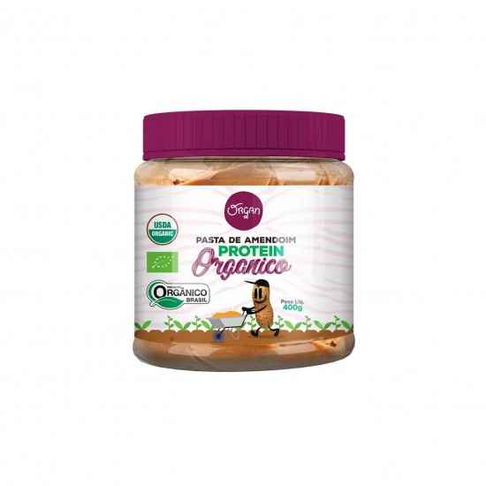 Pasta de Amendoim Protein Orgânica 400g - Organ Alimentos