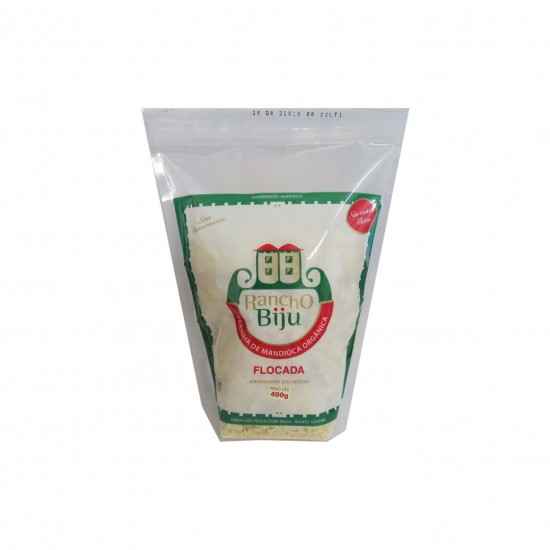 Farinha de Mandioca Flocada Orgânica 400g - Rancho Biju