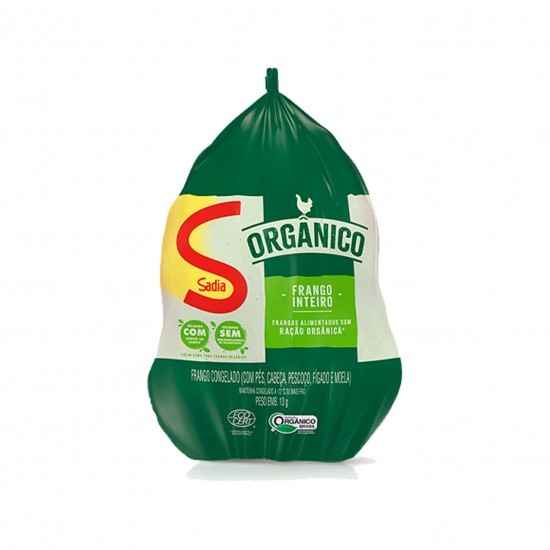 Frango Orgânico Inteiro C/ Miúdos Congelado 1,8 - 2,2kg - Sadia