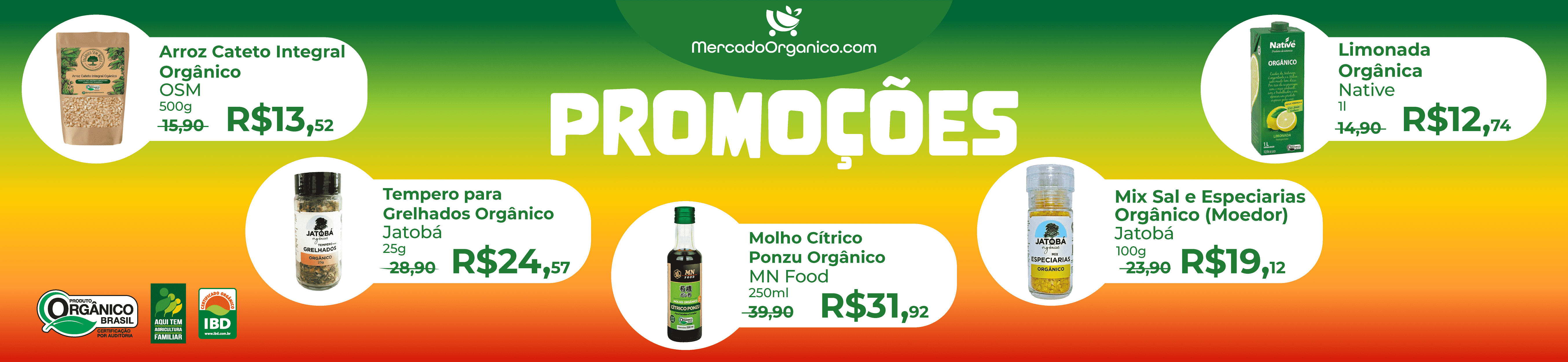 Promoções no MercadoOrganico.com